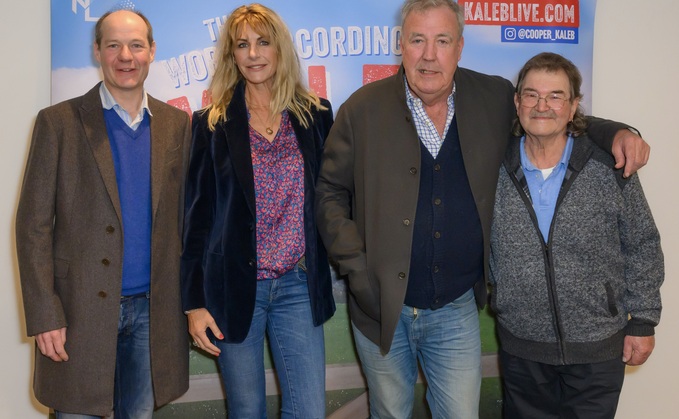 Charlie Ireland, Lisa Hogan, Jeremy Clarkson and Gerald Cooper together at Warwick Arts Centre to support Kaleb Cooper on his nationwide tour (Expectation)