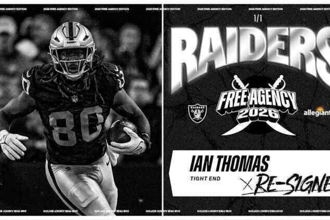 Raiders re-sign TE Ian Thomas