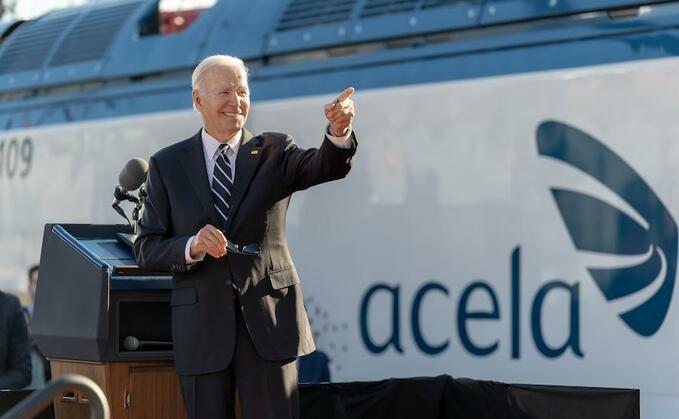 President Joe Biden delivers remarks on Bipartisan Infrastructure Law funding to replace the Baltimore and Potomac Tunnel on Jan. 30 at the Falls Road Amtrak maintenance building in Baltimore. Source:  Official White House Photo by Adam Schultz.