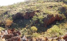 The two Juukan Gorge rock shelters before Rio Tinto blew them up.