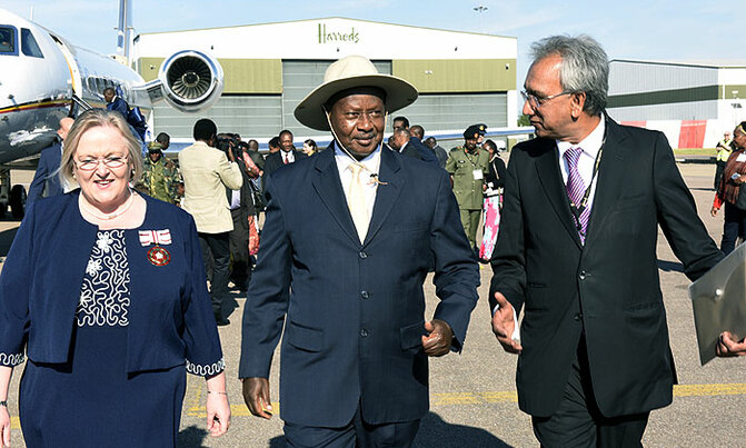 Museveni in UK for conference on Somalia Museveni in UK for conference on Somalia