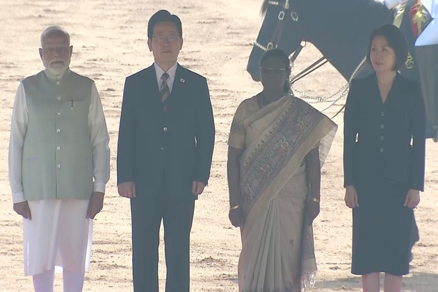 PM Modi attends ceremonial reception for South Korean President Lee Jae Myung at Rashtrapati Bhavan