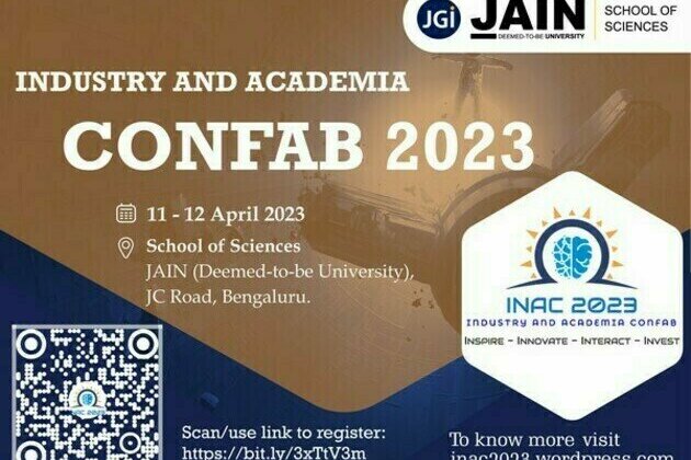 JAIN (Deemed-to-be University) to host the Industry and Academia Confab (INAC) 2023 on the 11th and 12th of April 2023; register soon