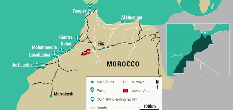 Emmerson's Khemisset licence area in Morocco