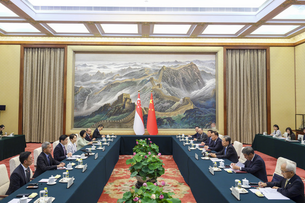 CHINA-BEIJING-ZHAO LEJI-SINGAPOREAN PM-MEETING (CN)