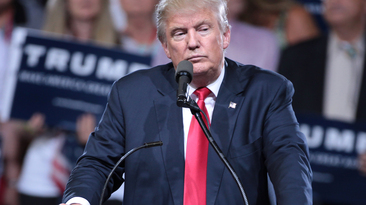 Donald Trump at a campaign rally in Arizona. 