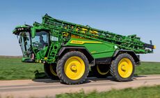 John Deere's latest self propelled sprayer - an upfront view