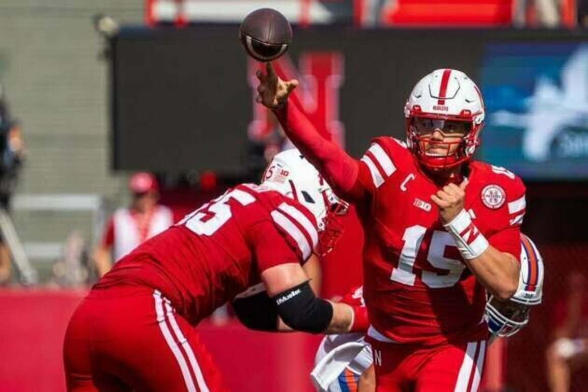 Nebraska overwhelms Houston Christian with 5 first-half TDs