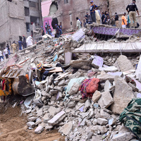 PAKISTAN-KARACHI-RESIDENTIAL BUILDING-COLLAPSE