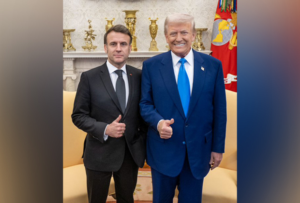 Donald Trump calls France 'Oldest Ally,' Macron stresses shared vision for "long-standing peace"