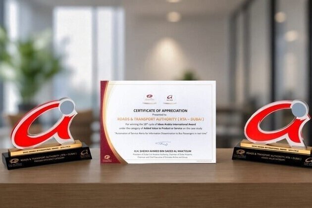 RTA wins two international awards for digital public bus service innovations