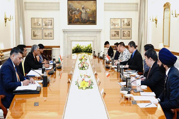 MEA Secy P Kumaran meets Singapore Foreign Affairs Permanent Secy Luke Goh