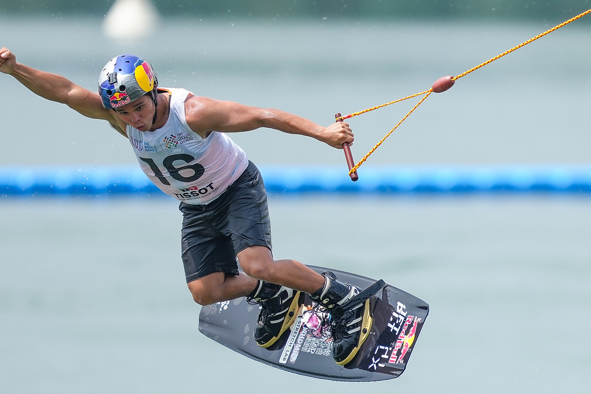 (SP)CHINA-CHENGDU-THE WORLD GAMES 2025-WATERSKI & WATERBOARD-MEN'S-CABLE WAKEBOARD-QULIFICATION (CN)