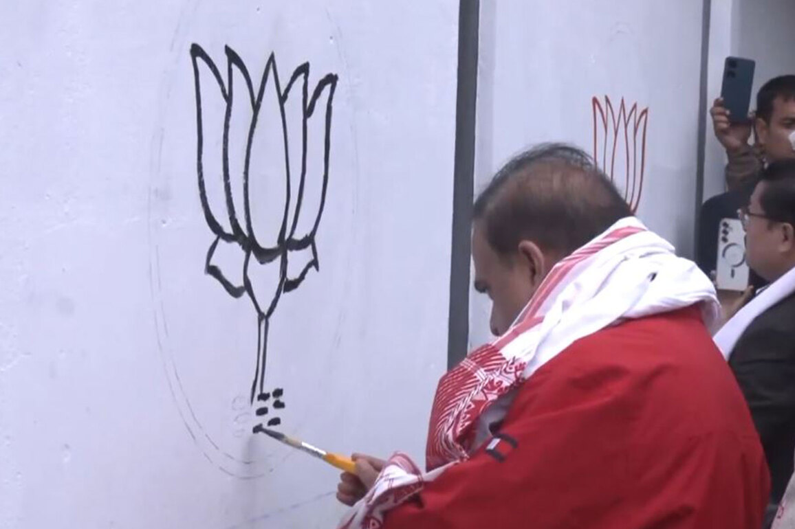 Assam CM launches BJP wall painting campaign ahead of 2026 Assembly polls