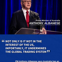 Poster | Australia has "ideological disagreement" with U.S. on tariffs: PM
