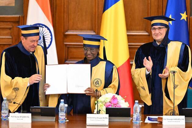 "Reflection of enduring friendship": President Murmu on being conferred with Honorary Doctorate in Romania