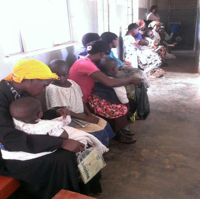  atients in queue at wizi health center