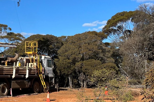 Drilling at Mt Jackson. Credit: Falcon