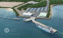 Artist’s impression of Hastings terminal for \$100m brown coal-to-hydrogen export project.