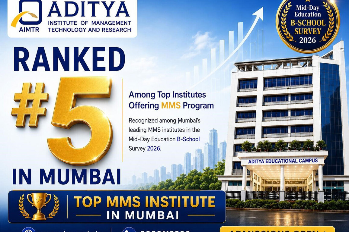 Aditya Institute of Management Technology and Research Ranked 5th Among MMS Institutes in Mumbai in Mid-Day Education B-School Survey 2026