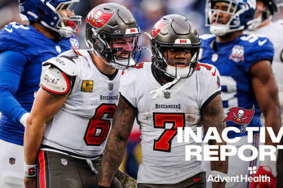 Cardinals-Bucs Inactives | Baker Mayfield, Bucky Irving Good to Go