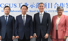 Pictured left to right: Vice President HBIS Group, Li Yiren, Chairman HBIS Group, Yu Yong, BHP Chief Executive Officer, Mike Henry, and BHP Chief Commercial Officer, Vandita Pant.