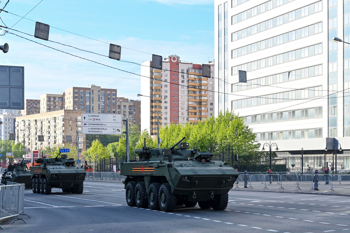 RUSSIA-MOSCOW-GREAT PATRIOTIC WAR-VICTORY-80TH ANNIVERSARY-PARADE-REHEARSAL