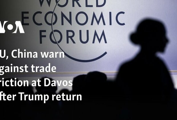 EU, China warn against trade friction at Davos after Trump return