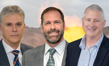 Echelon CEO Andrew Jefferies, Central Petroleum CEO Leon Devaney and Cue Energy CEO Matthew Boyall