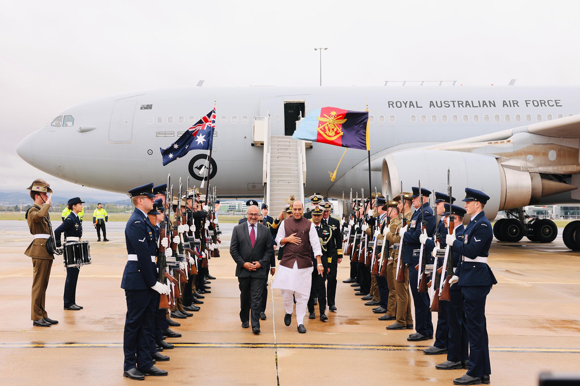 Rajnath Singh arrives in Canberra to boost India-Australia defence, strategic ties