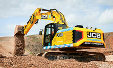 The 20-tonne excavator is powered by a hydrogen fuel cell.