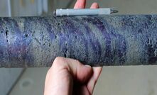 Drill core from the Cayley Lode