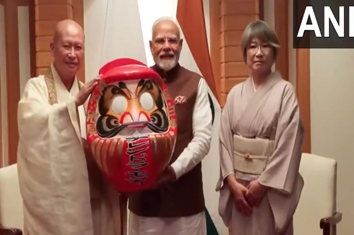 PM Modi gifted with traditional Daruma doll during his Japan visit