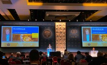 Barrick CEO Mark Bristow speaking at the 2022 Gold Forum Americas