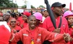 Workers have been striking at Finsch since last week (photo: NUM)