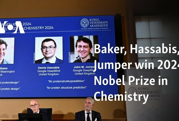 Baker, Hassabis, Jumper win 2024 Nobel Prize in Chemistry