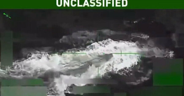 Trump releases video of US Navy destroying very large sub