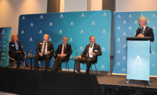 Rachel Parry with (L-R) DWER's Alistair Jones, DBCA's Stuart Smith and the WA EPA's Darren Walsh