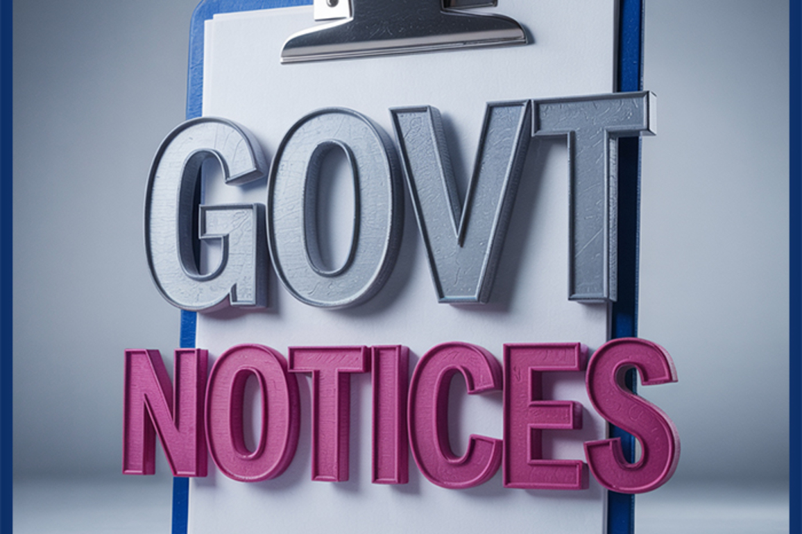 Official Govt &amp; Legal Notices For May 19 2025