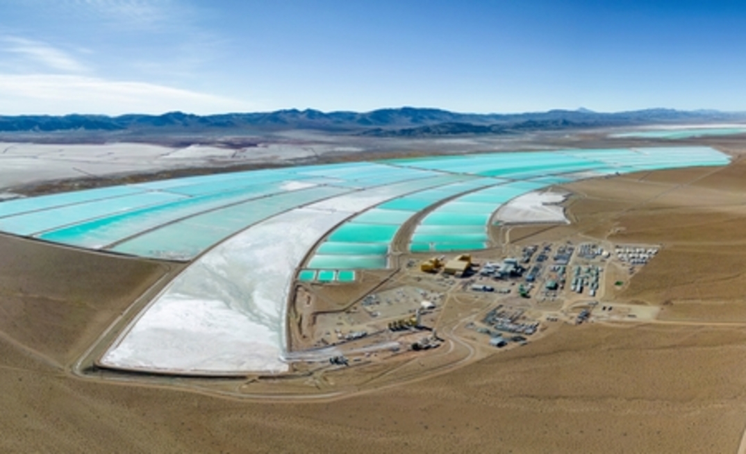 Evaporation pond in Argentina.