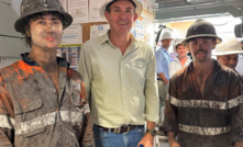 NT energy minister Gerard Maley at Tamboran's site.