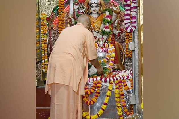 UP CM performs 'puja' at Maa Pateshwari temple on first day of Chaitra Navratri
