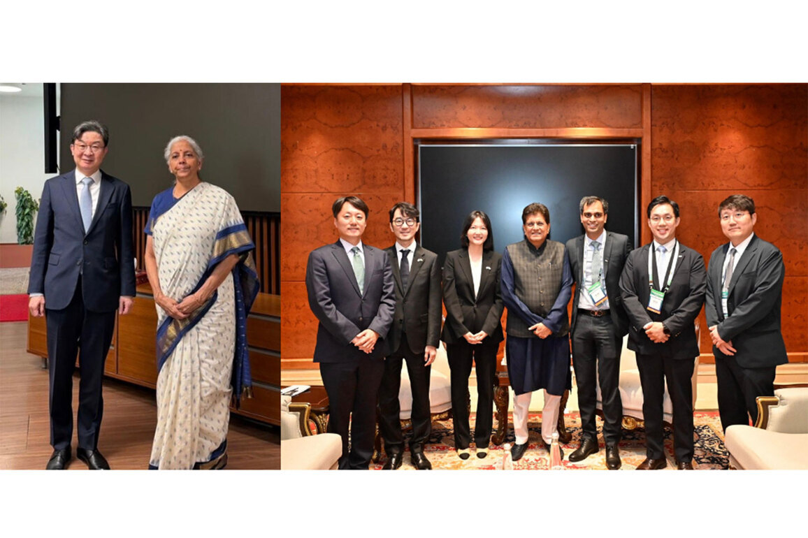 Union Ministers Nirmala Sitharaman and Piyush Goyal meet Korean leaders for future collaborations between the two nations