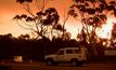 A photo of the Forrestania bushfire taken by Hannans geologist Nick Swanepoel.