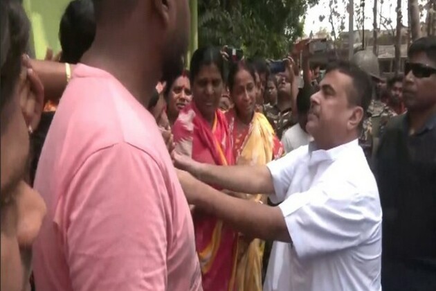 West Bengal: BJP's Suvendu Adhikari visits violence hit Mothabari area