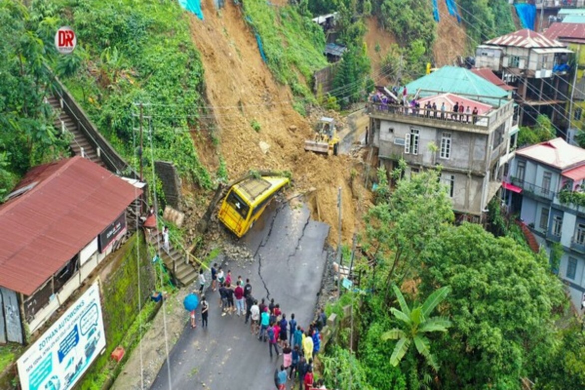 Flash floods and landslides kill four people in Mizoram