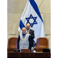 "A moment of pride for India...": Nitin Gadkari extends greetings to PM Modi for receiving 'Speaker of the Knesset Medal'