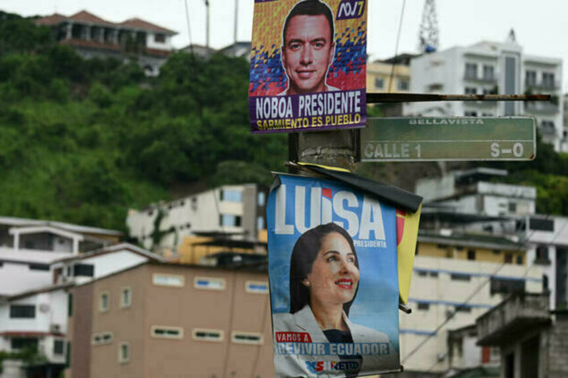 Ecuador's Noboa holds early lead in presidential runoff results