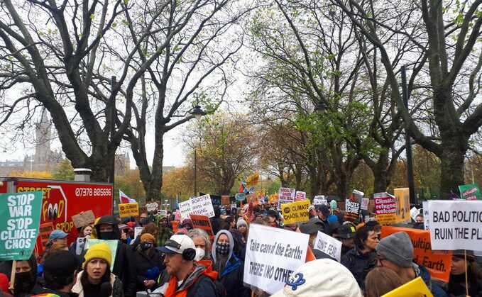 Protesters gather in Glasgow 