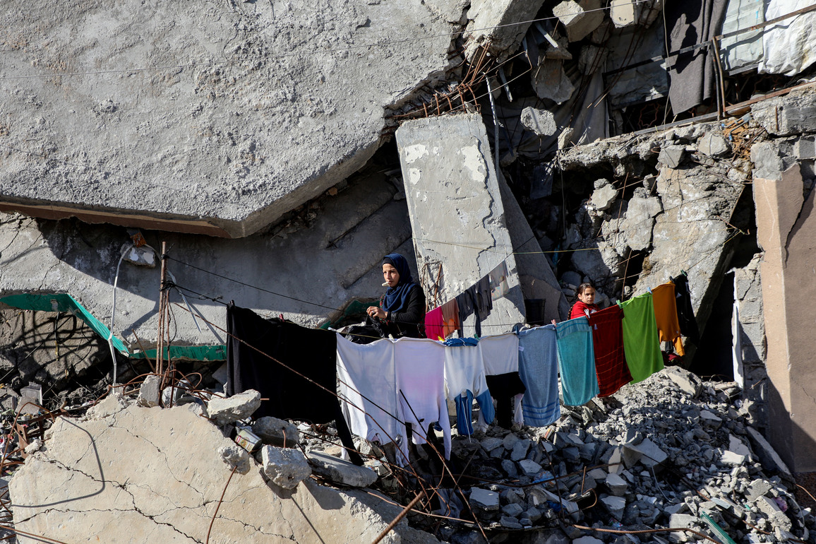 MIDEAST-GAZA CITY-DAILY LIFE-TEMPORARY SHELTERS